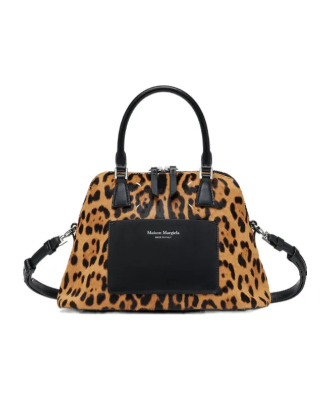 Mini 5Ac Leopard-Print Tote Bag