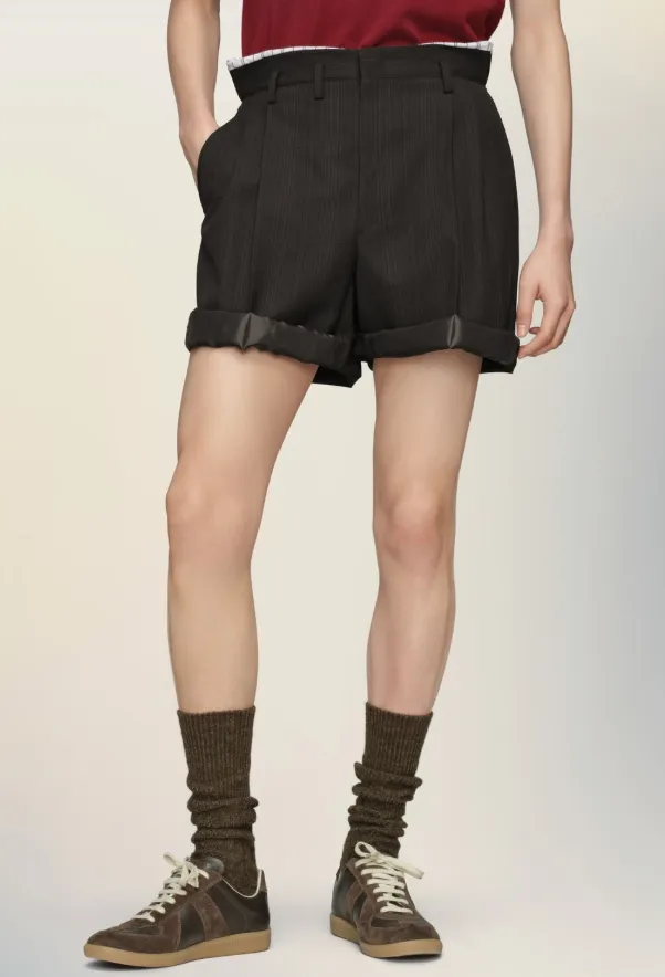 Pleated Tailored Shorts
