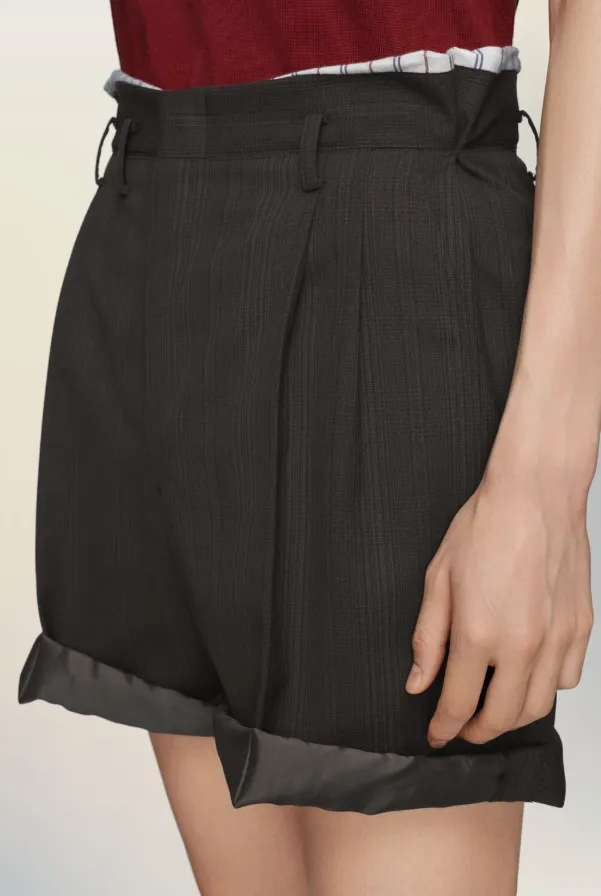 Pleated Tailored Shorts