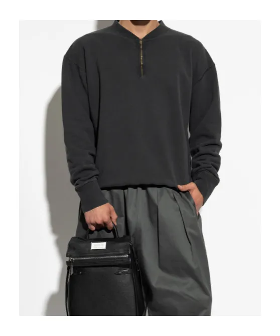 Half-Zip Cotton Sweatshirt