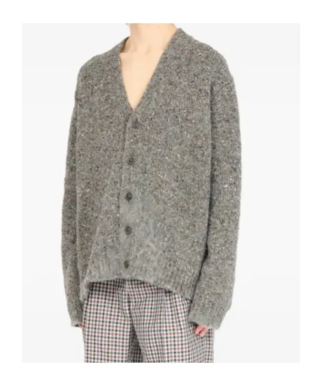 Textured Button-Up Cardigan