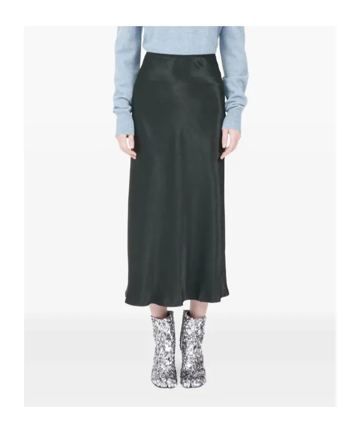 Satin Midi Skirt