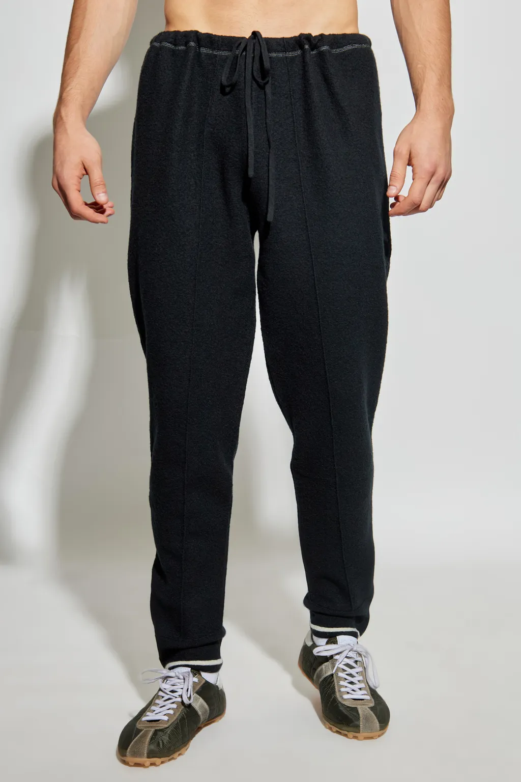 Side-Zip Wool Trousers
