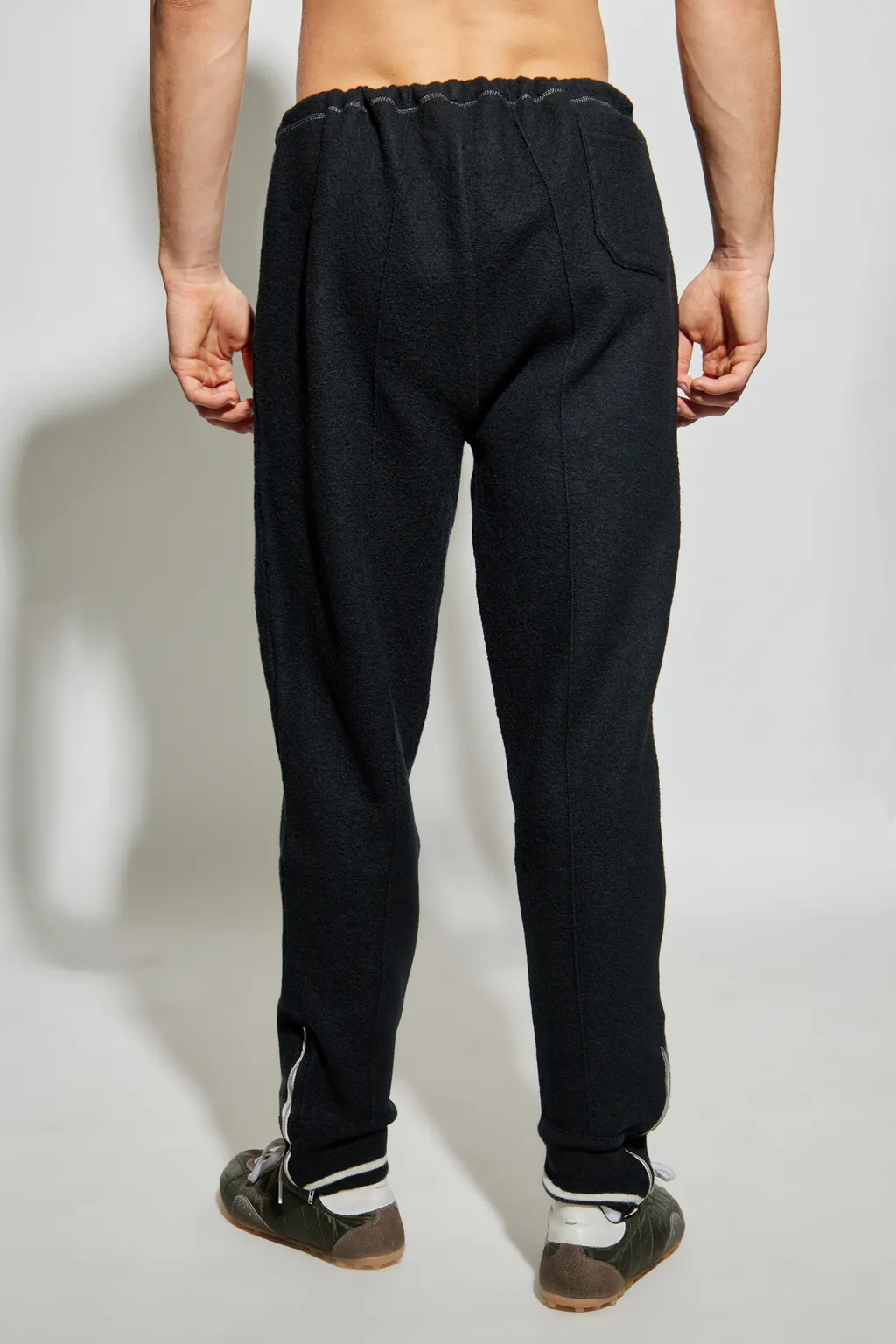 Side-Zip Wool Trousers