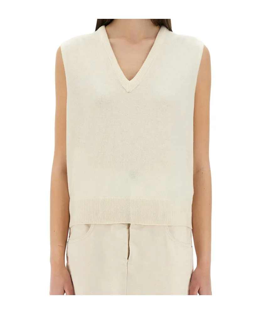 V-Neck Cropped Vest