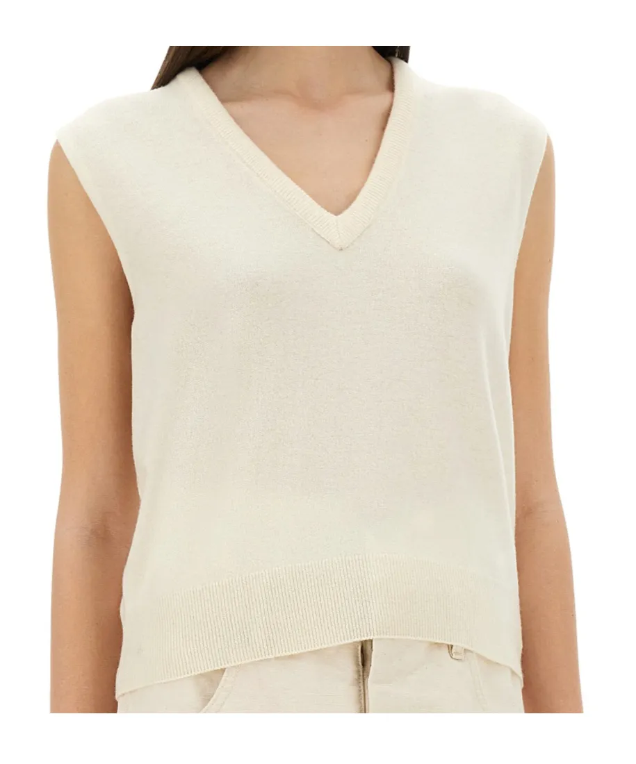 V-Neck Cropped Vest