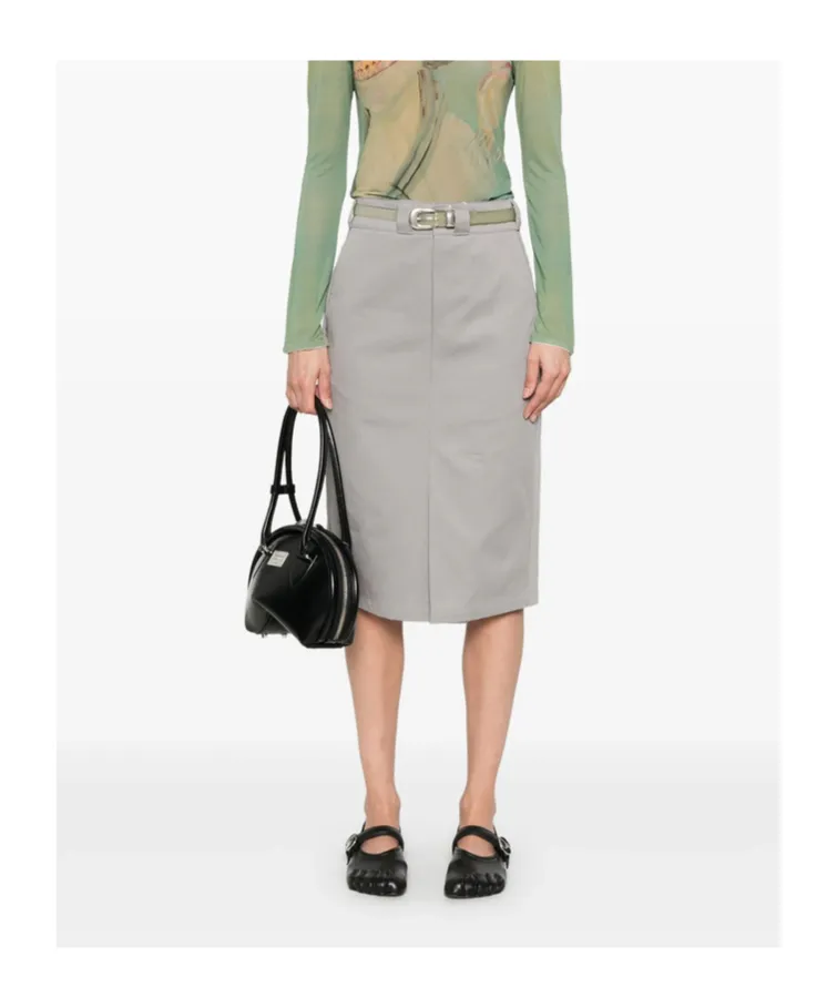 Cotton Midi Skirt