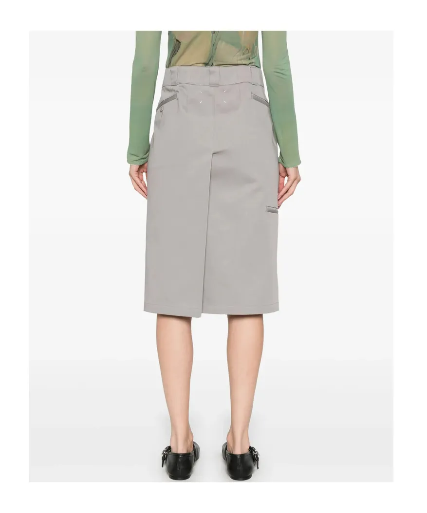 Cotton Midi Skirt