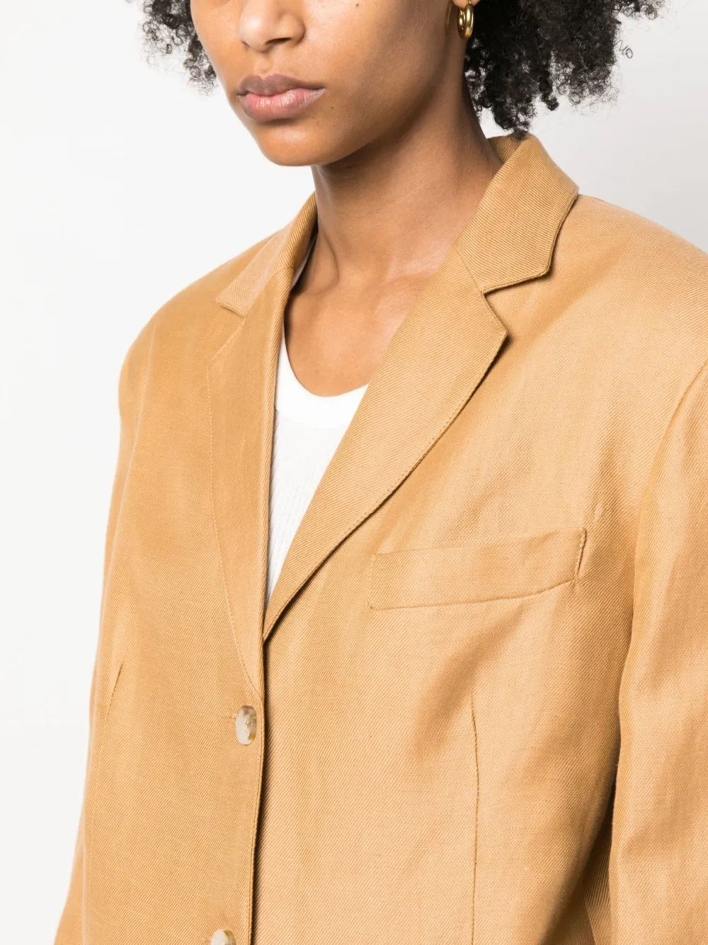 Single-Breasted Long-Sleeved Blazer