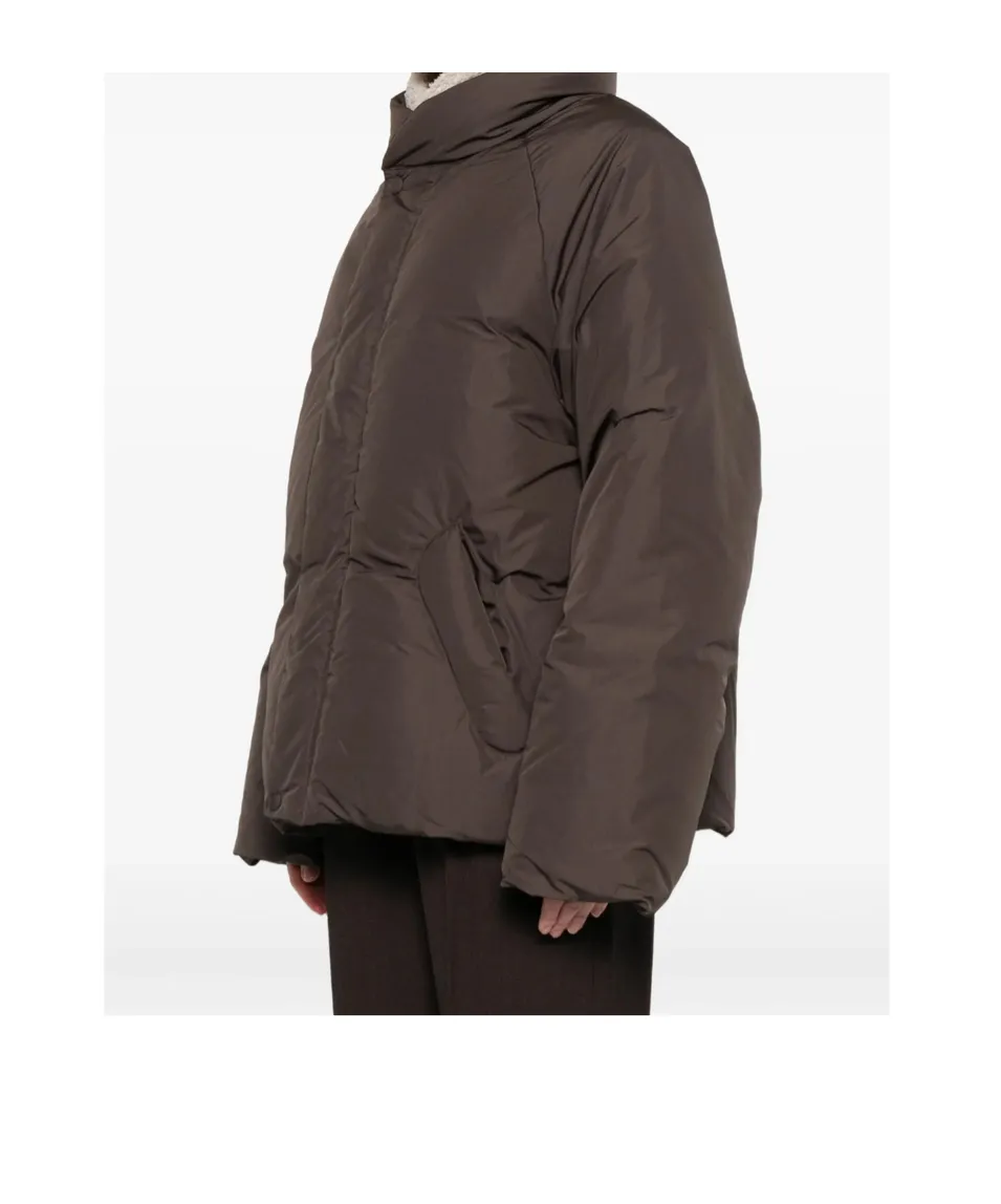 Fleece-Collar Puffer Jacket