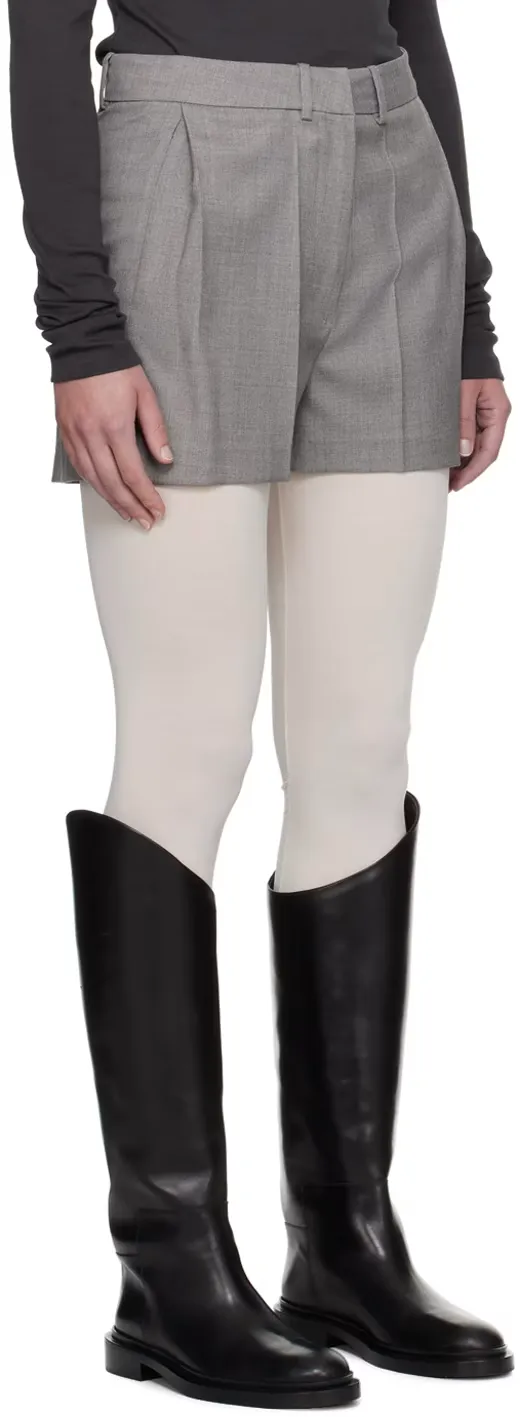 Wool-Blend Twill Shorts