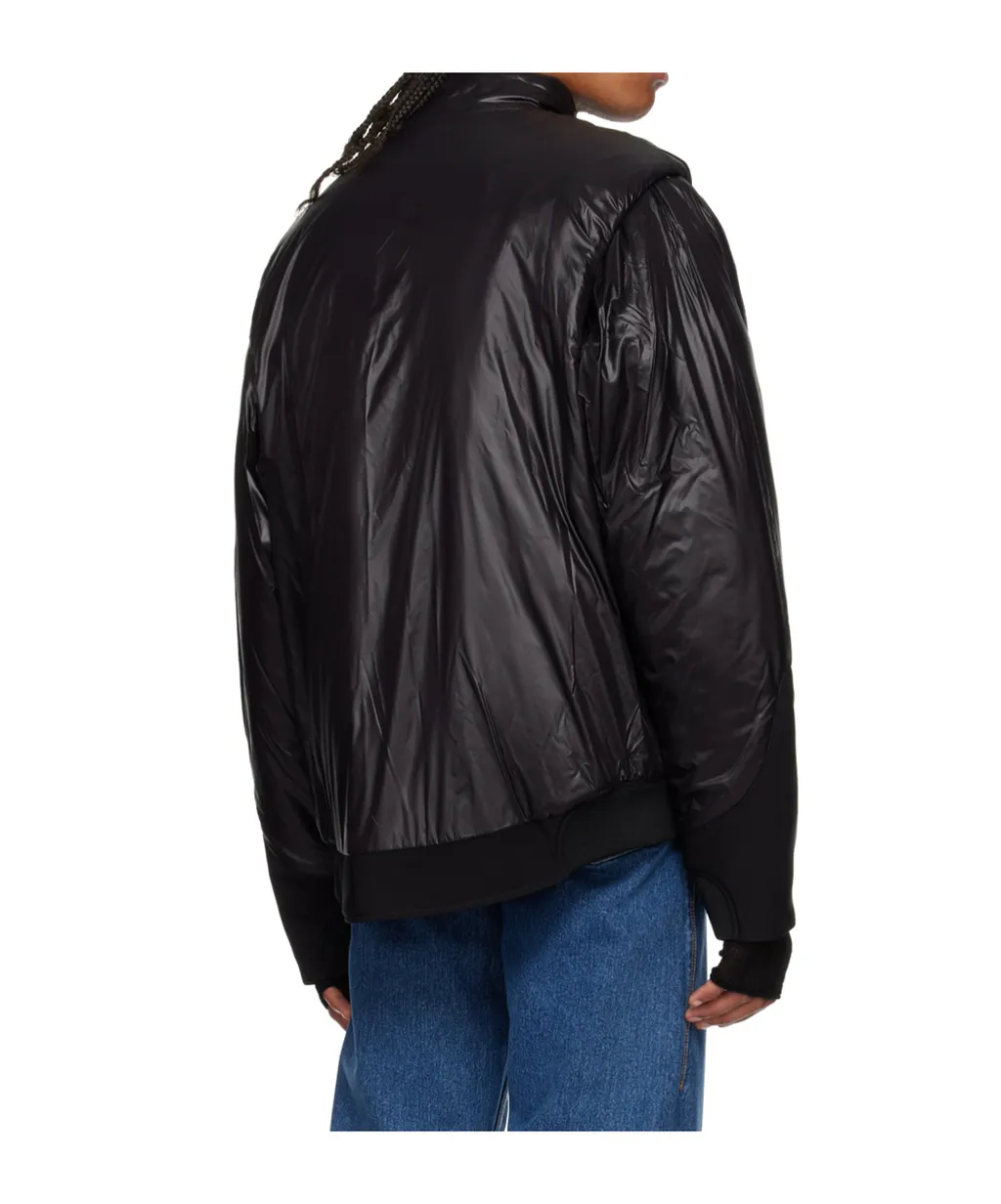 Reversible Down-Filled Polyester Satin Jacket