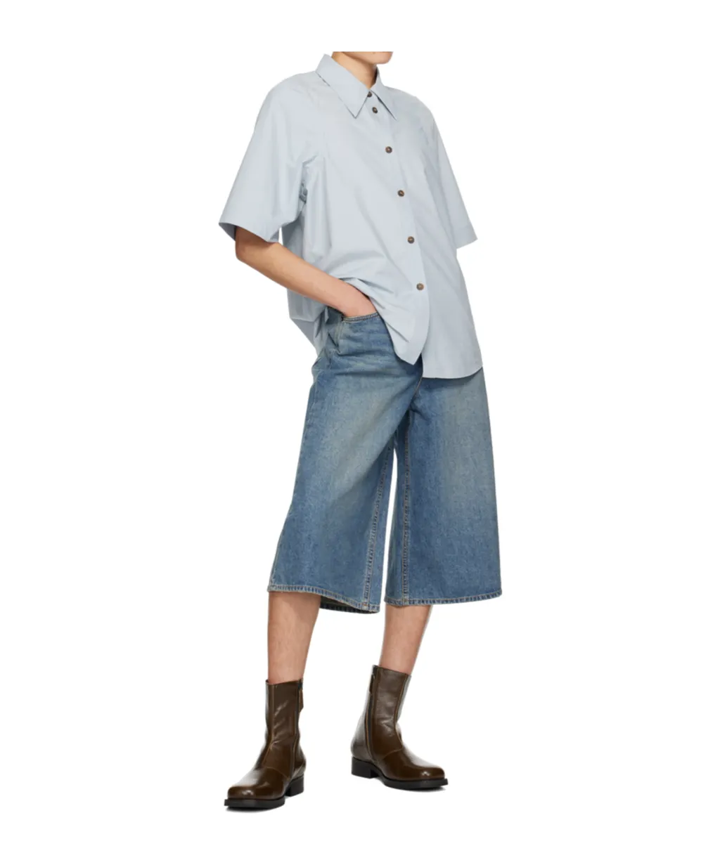 Pointed-Collar Cotton Shirt
