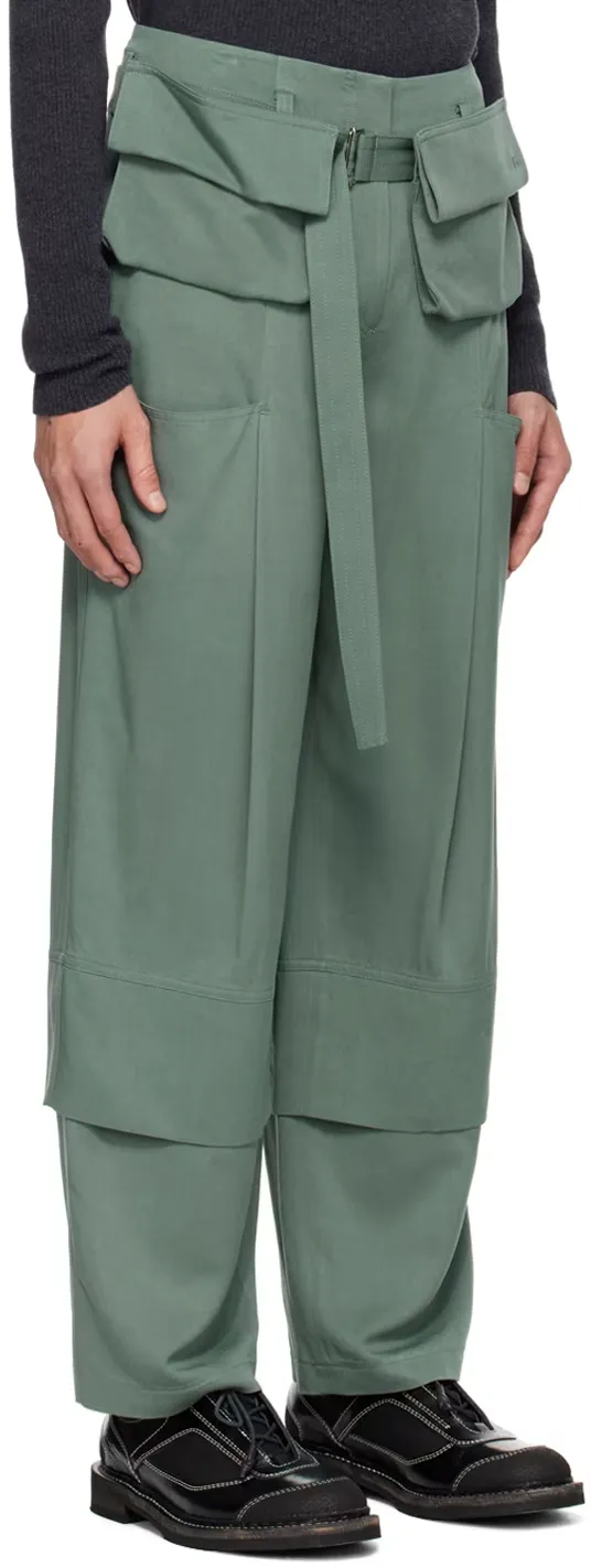 Layered Cargo-Pocket Trousers