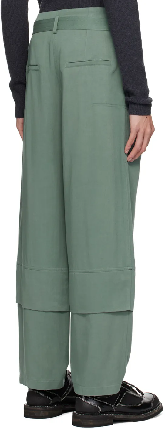 Layered Cargo-Pocket Trousers
