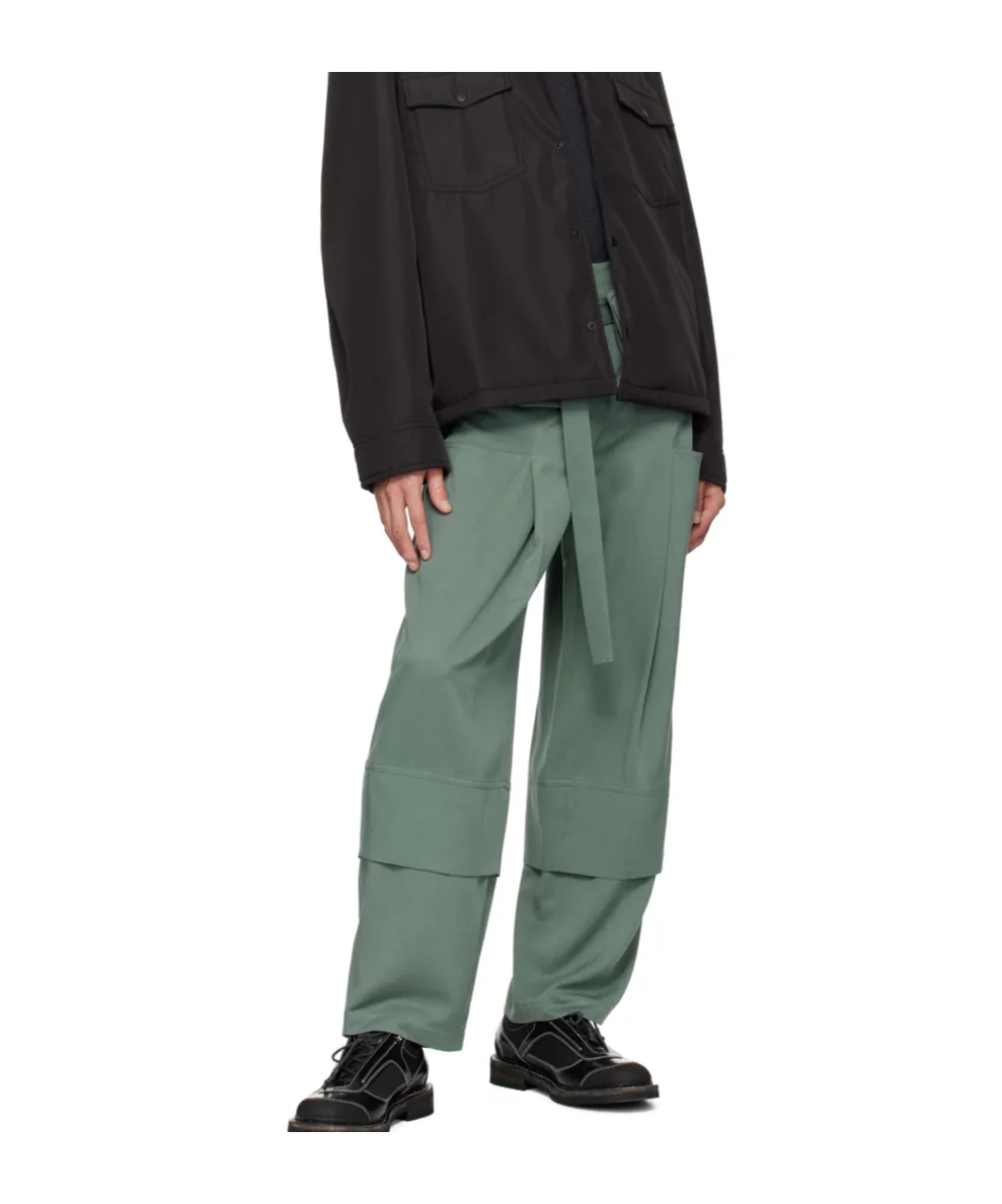 Layered Cargo-Pocket Trousers