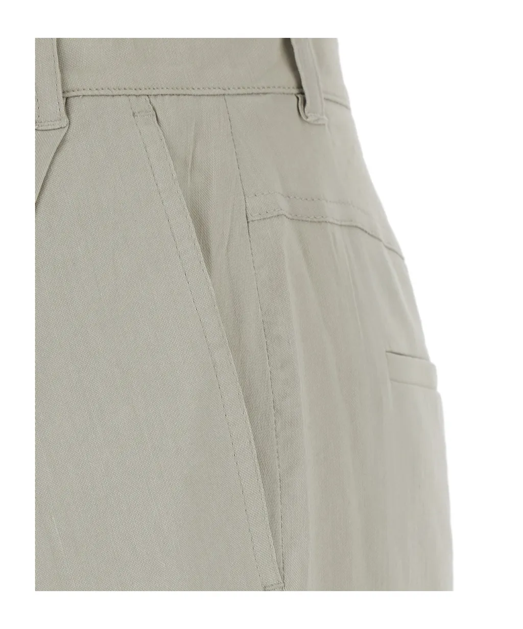 Palazzo Pants With Front Pleats