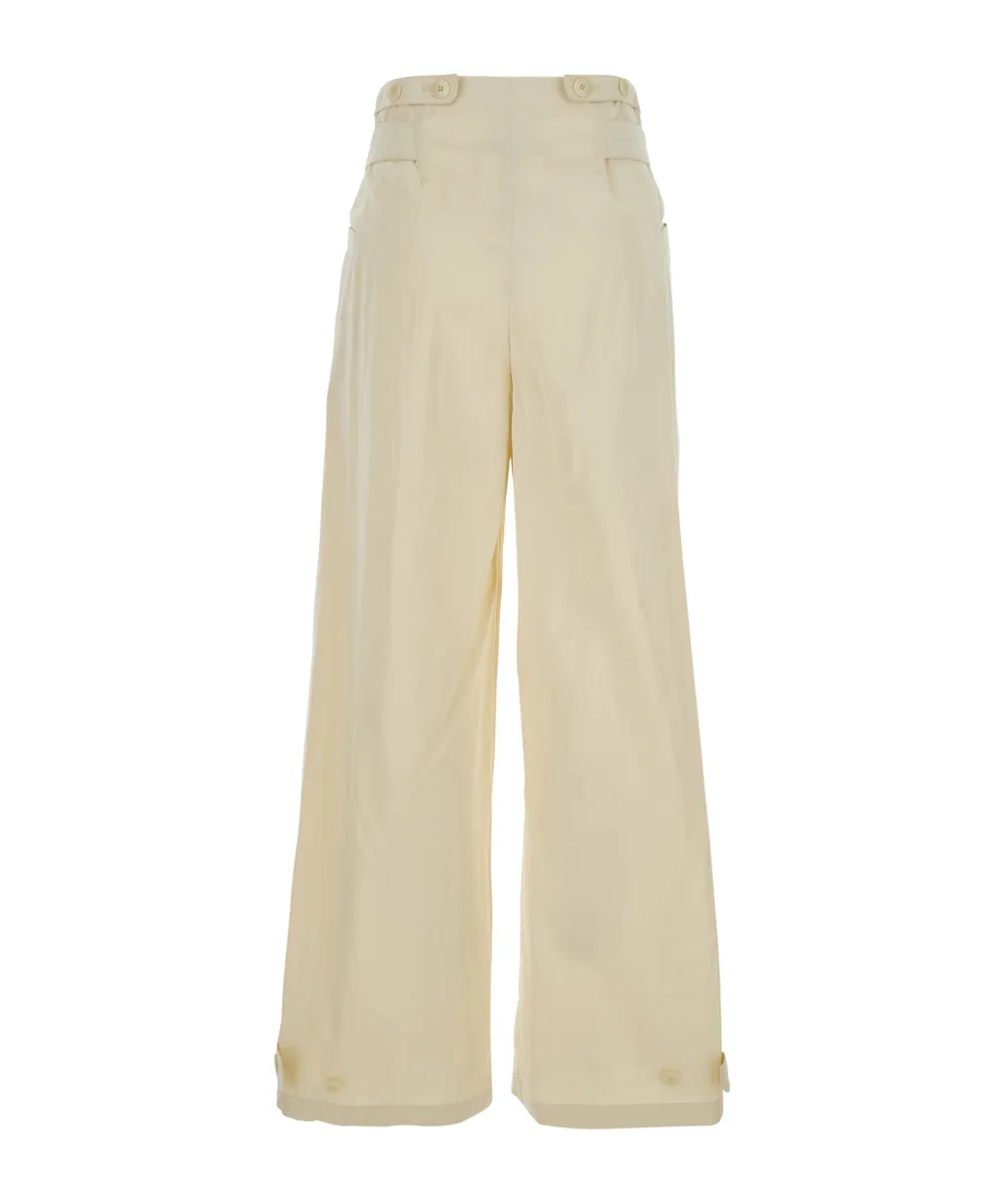 Double Belt Pleated Pants