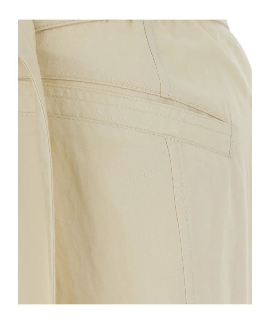 Double Belt Pleated Pants