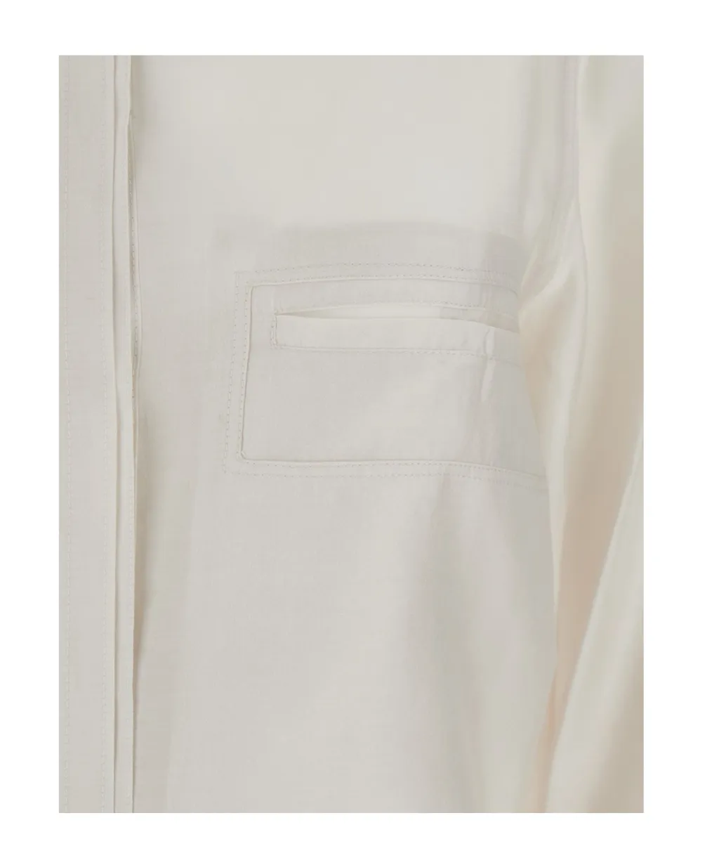 Shirt With Collar And Rear Strap