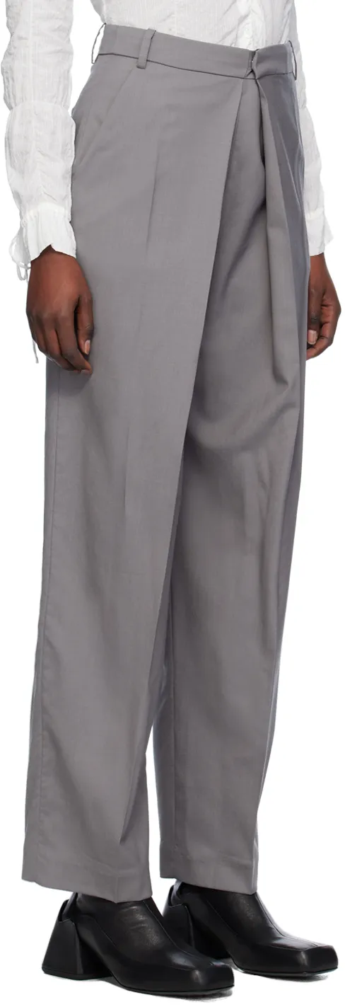 Pleated Wool Tailored Trousers