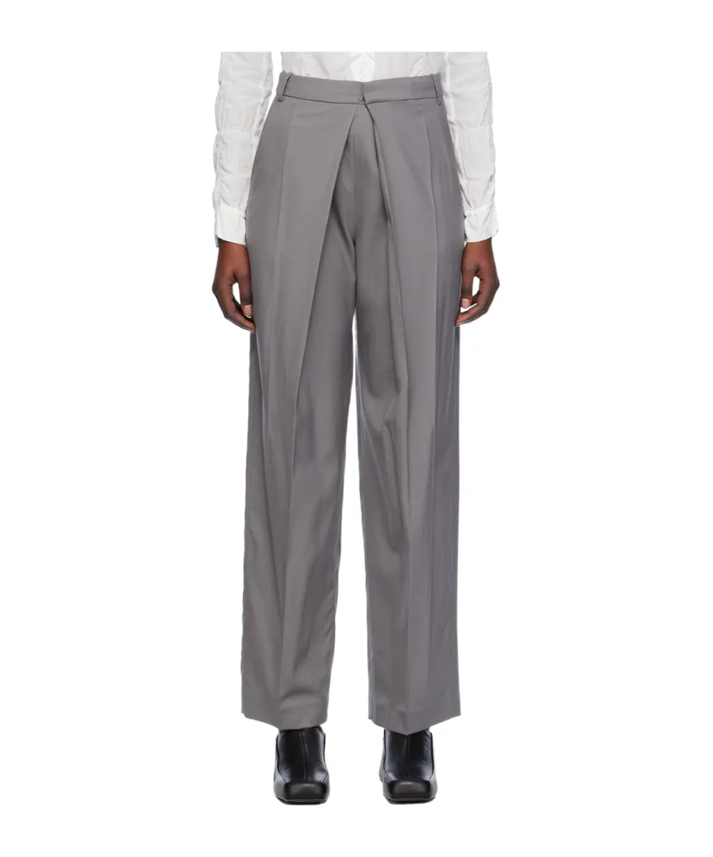 Pleated Wool Tailored Trousers