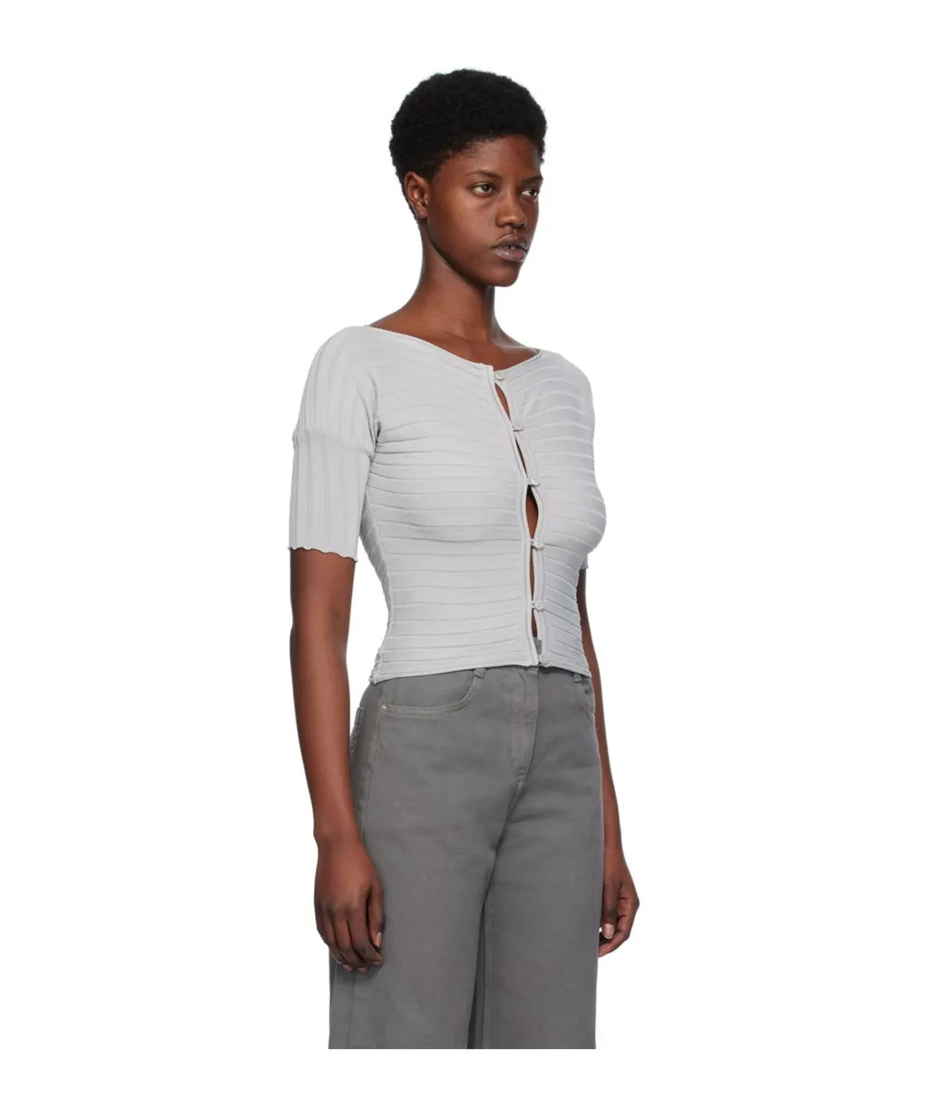 Short-Sleeved Round-Neck Sweater