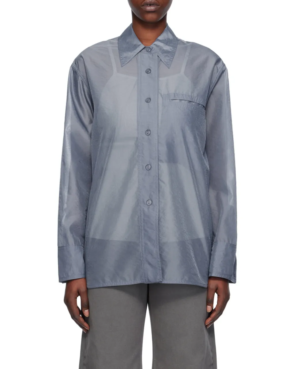 Semi-Sheer Buttoned Shirt