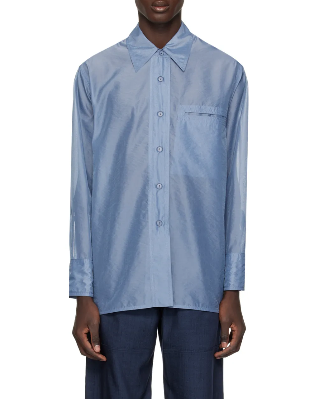 Semi-Sheer Buttoned Shirt