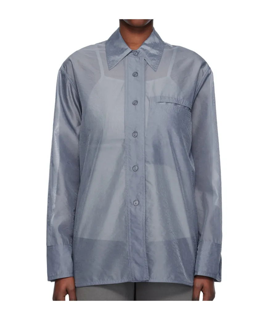 Semi-Sheer Buttoned Shirt
