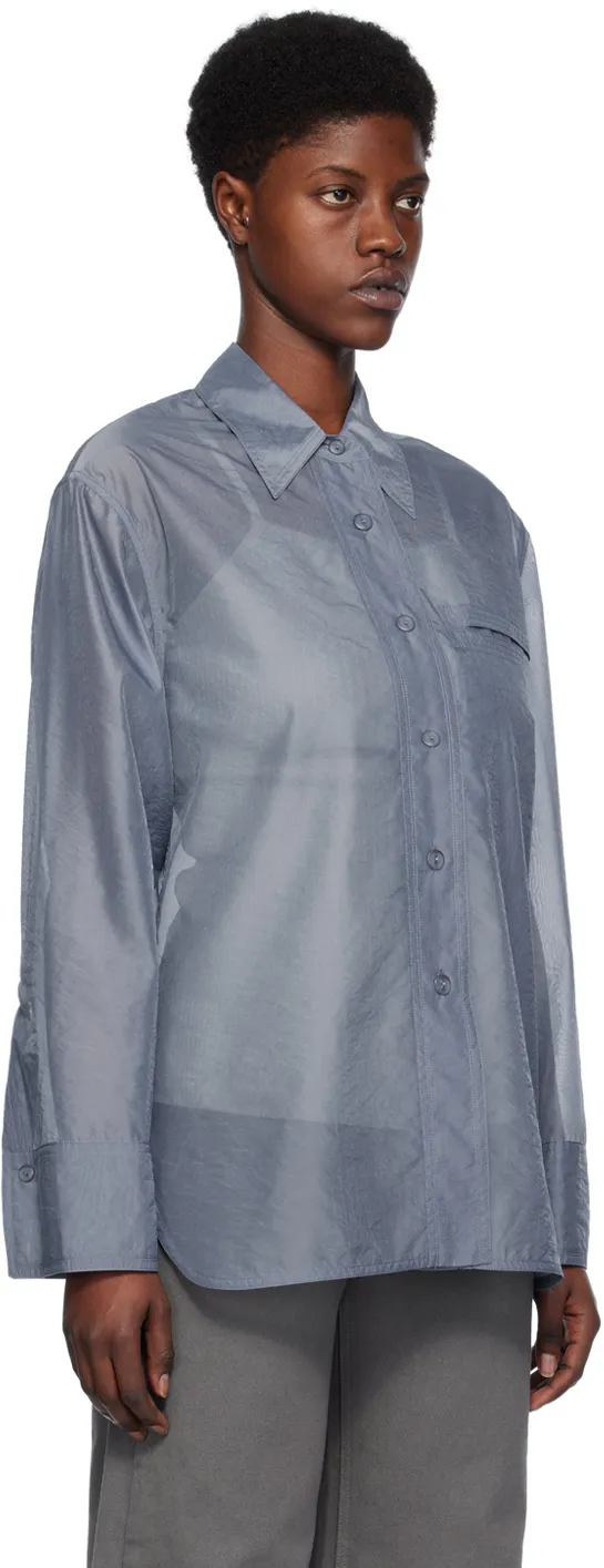 Semi-Sheer Buttoned Shirt