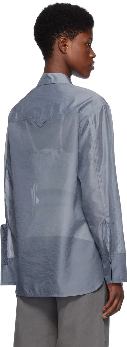 Semi-Sheer Buttoned Shirt