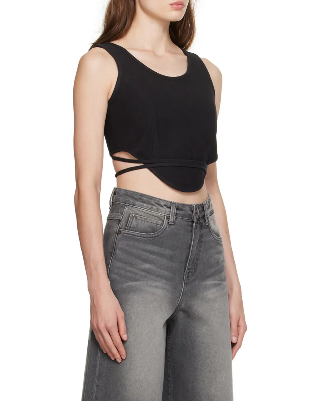 Round Collar Logo Vest