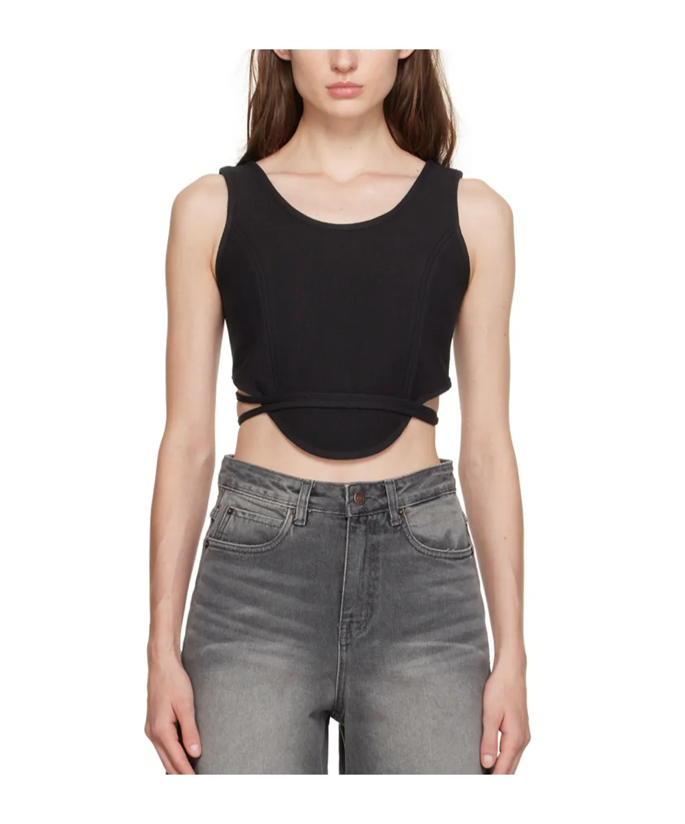 Round Collar Logo Vest