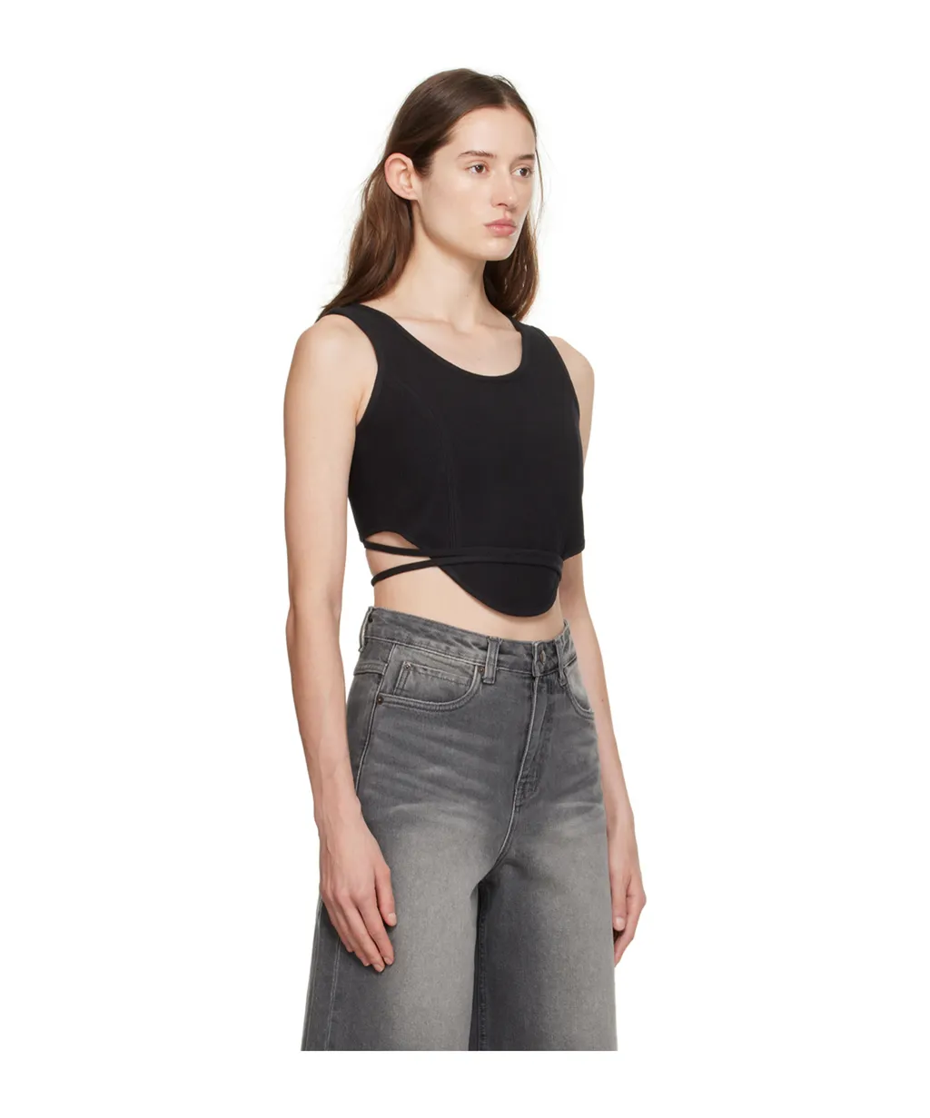 Round Collar Logo Vest