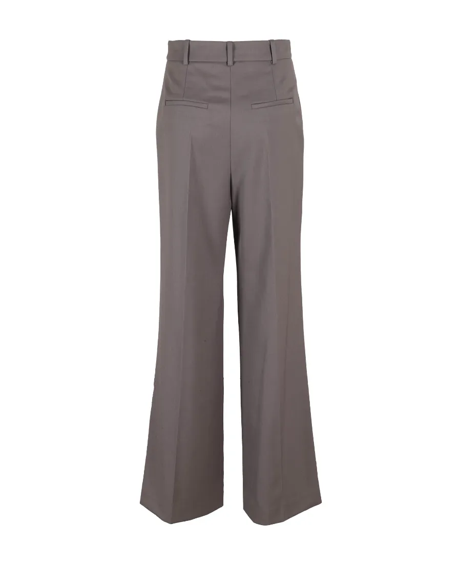 Pleated High-Waist Trousers