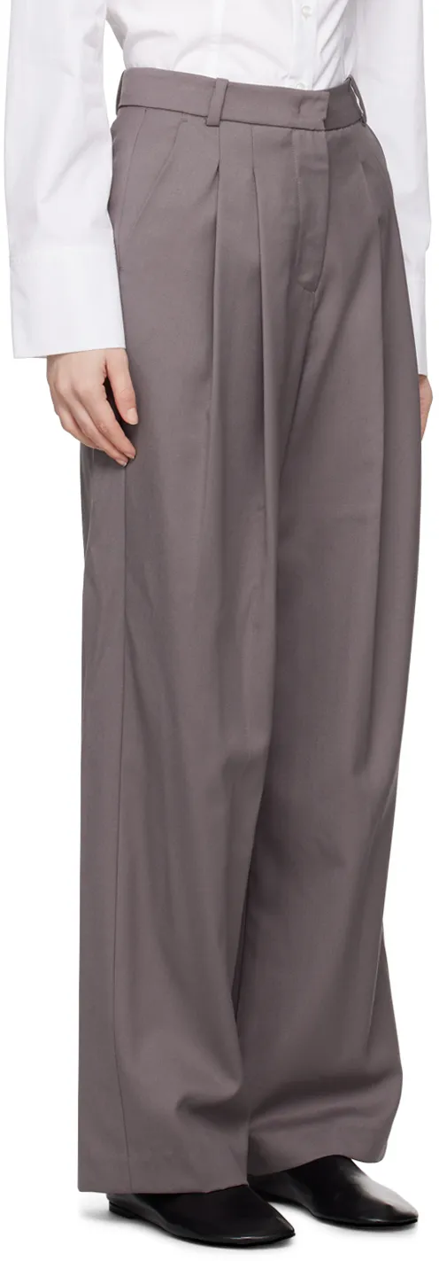 Pleated High-Waist Trousers