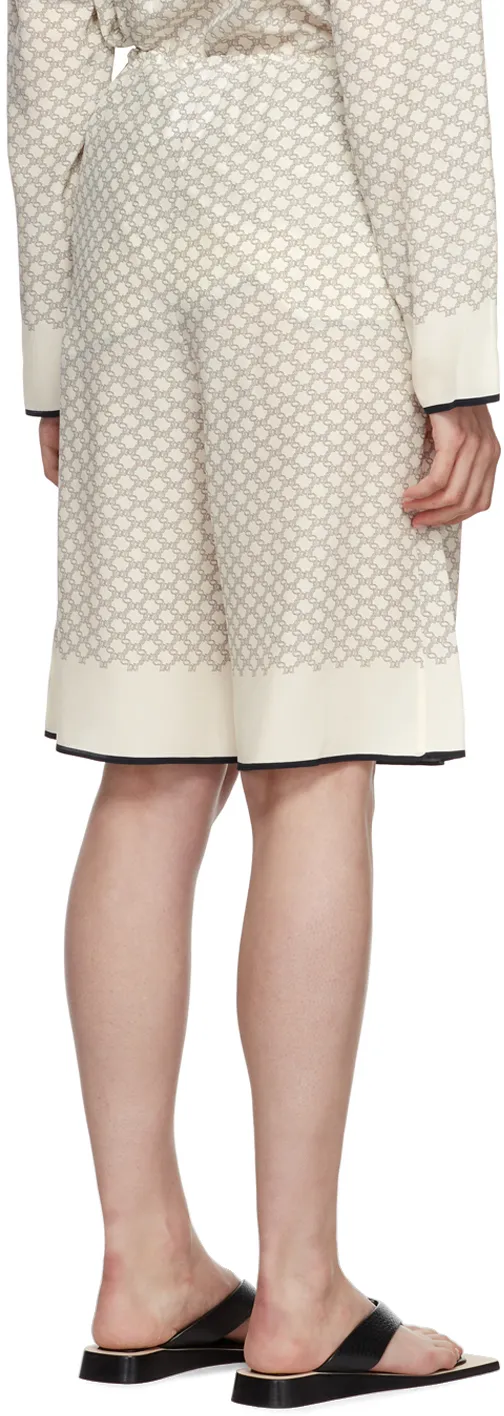 Monogram-Pattern Knee-Length Shorts