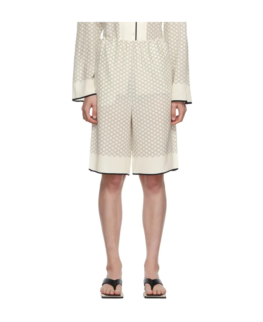 Monogram-Pattern Knee-Length Shorts