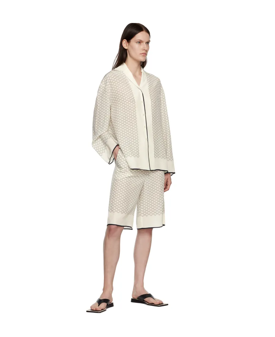 Monogram-Pattern Knee-Length Shorts