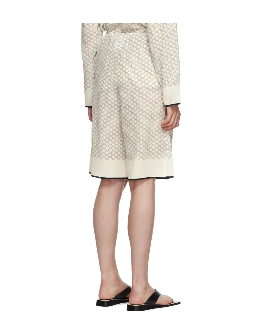 Monogram-Pattern Knee-Length Shorts