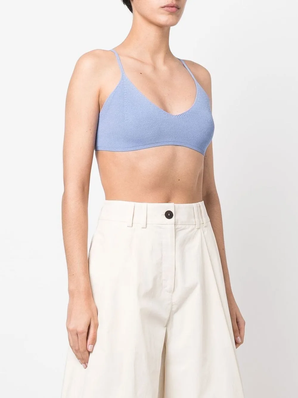 Ribbed-Knit Bralette