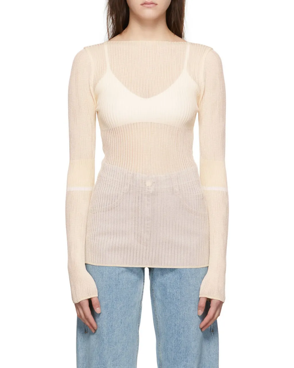 Boat-Neck Knitted Jumper