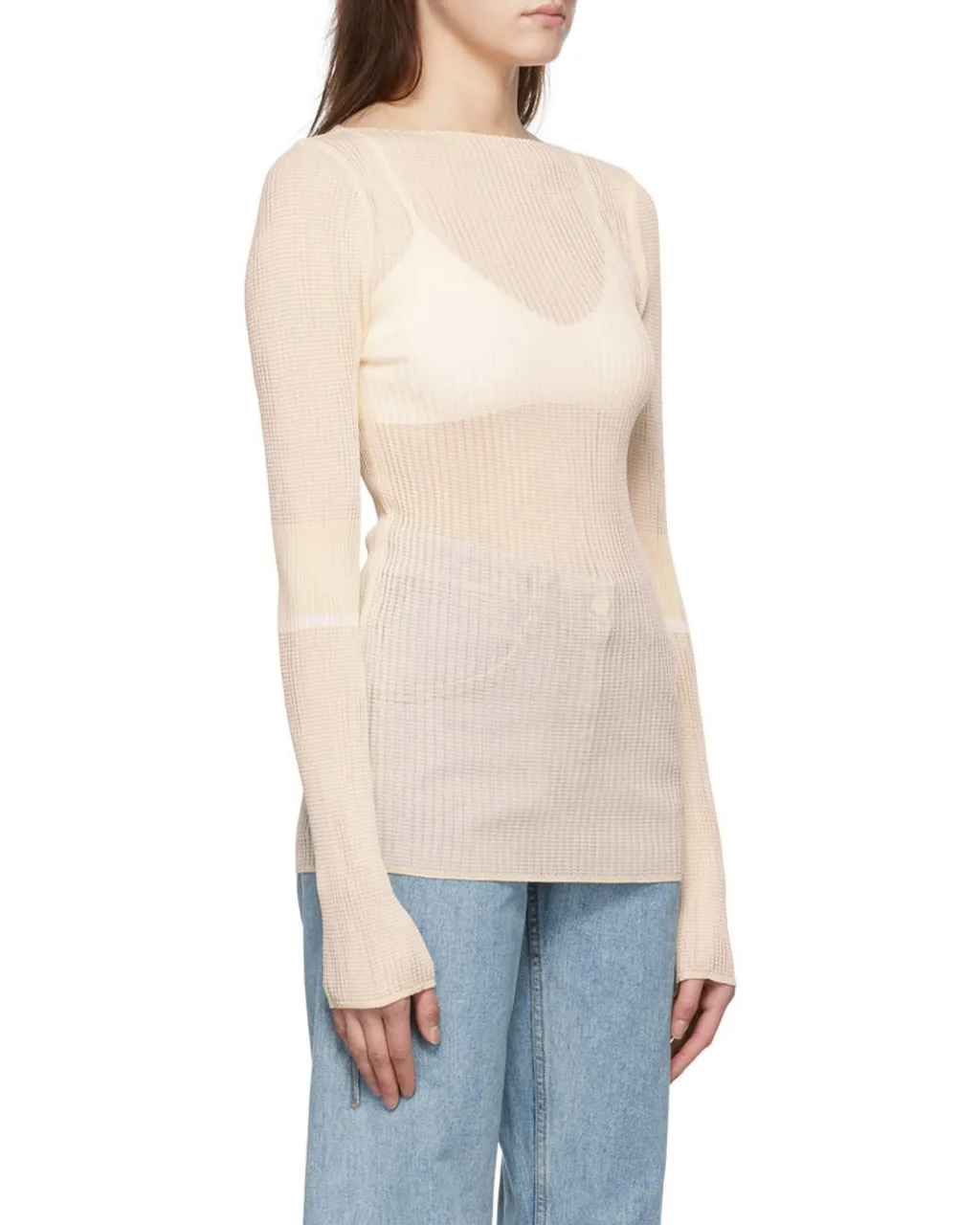Boat-Neck Knitted Jumper
