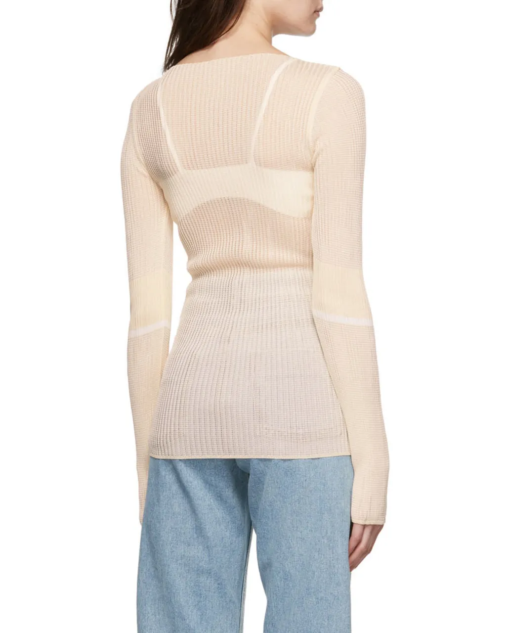 Boat-Neck Knitted Jumper