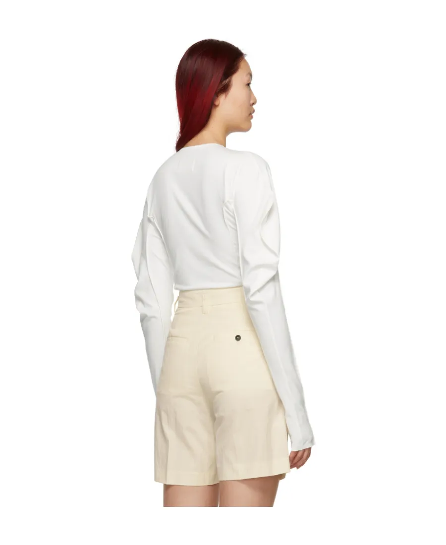 Puff-Shoulder Logo Band Shirt