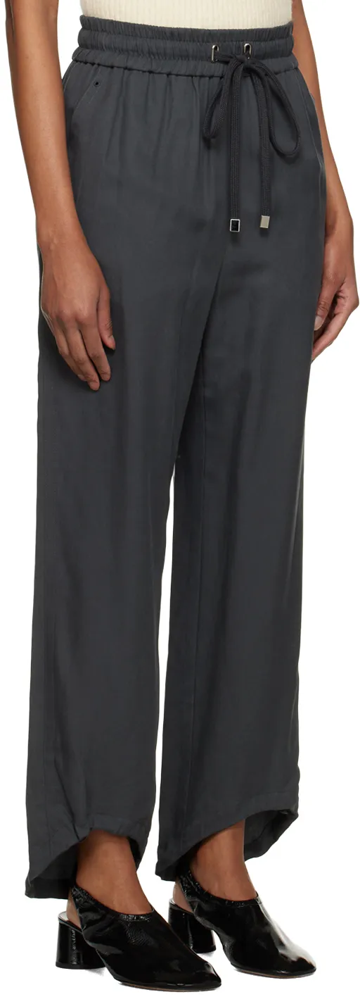 Cropped Tapered-Leg Trousers
