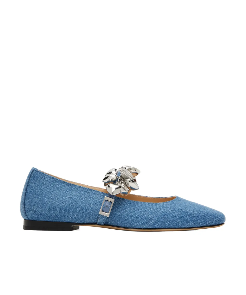 Heart-Charm Ballet Flats