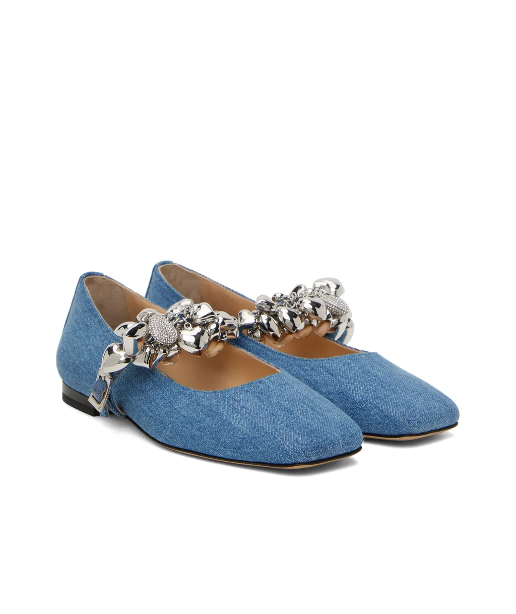 Heart-Charm Ballet Flats