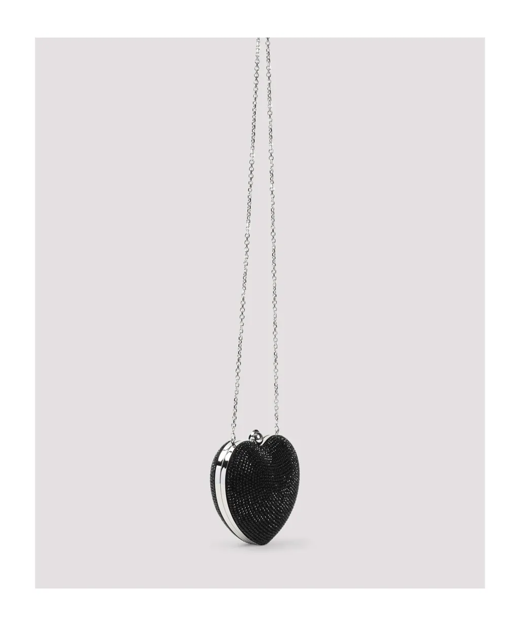Heart Shaped Embellished Small Clutch Bag